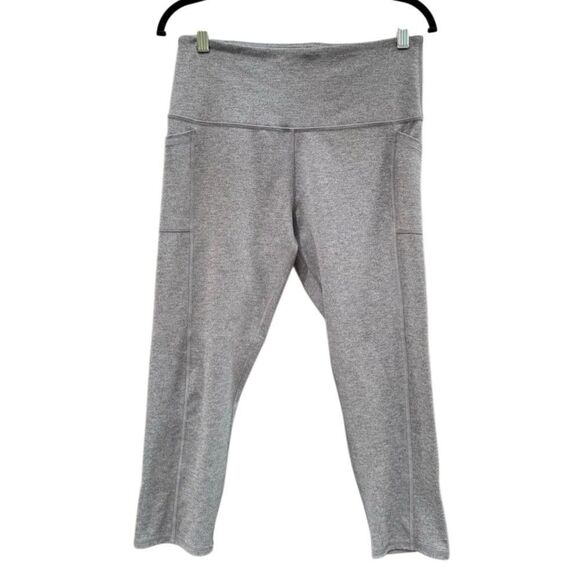 Adrienne Vittadini Sport Women's Grey Workout Leggings w/ Pockets Size Large - Picture 1 of 5